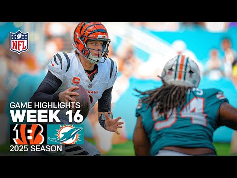 Cincinatti Bengals vs Miami Dolphins Game Highlights | 2025 NFL Season Week 16