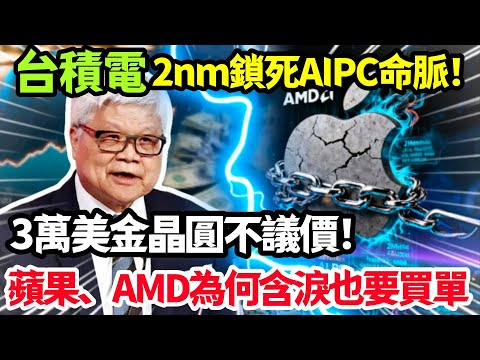 台積電2nm鎖死AIPC命脈，3萬美元晶圓不議價，蘋果、AMD為何含淚也要買？#台積電 #台灣