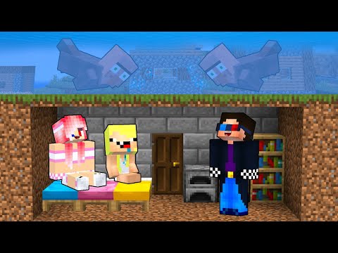 🌊 WE BUILT A BUNKER AND SURVIVED THE TSUNAMI IN MINECRAFT! SHADY LESKA AND NOOBIK MINECRAFT