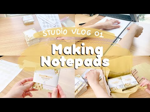 STUDIO VLOG 01: Making Notepads and Packing Orders