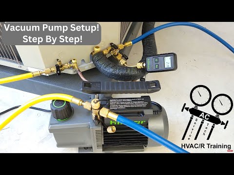 Vacuum Pump Setup on an Air Conditioner! Procedure, Tools, Connections, Step by Step!