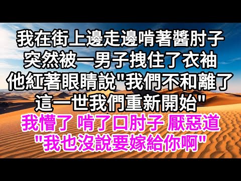 我在街上邊走邊啃著醬肘子，突然被一男子拽住了衣袖，他紅著眼睛說，"我們不和離了，這一世我們重新開始"，我懵了，啃了口肘子，厭惡道，"我也沒說要嫁給你啊" 【美好人生】