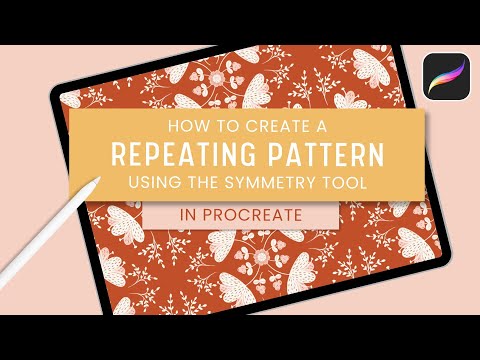 How to create a Repeating PATTERN using the SYMMETRY tool in PROCREATE