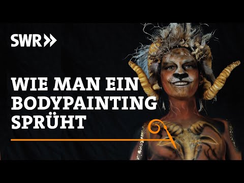 How to spray a bodypainting | SWR Handwerkskunst