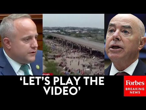 MUST WATCH: Russell Fry Confronts Mayorkas With Video Of Unprecedented Unlawful Immigration Into US