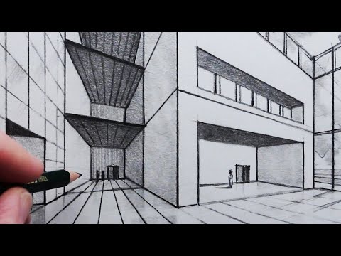 How to Draw Architecture using Two-Point Perspective: Narrated