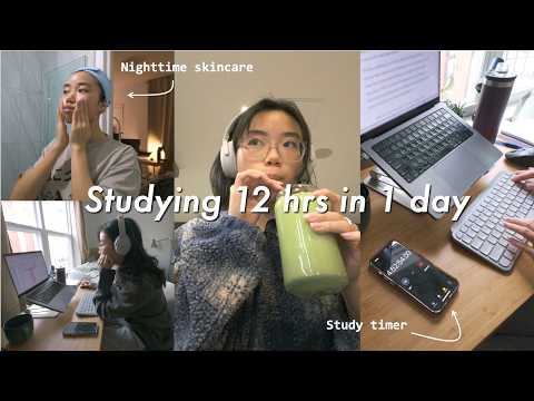 POV: I studied for 12 hours in one day | productive day in my life, what I ate, medical research