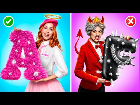 İyi Öğretmen vs Kötü Öğretmen || Çılgın Okul Tüyoları ile Komik İlişkilendirilebilir Durumlar!