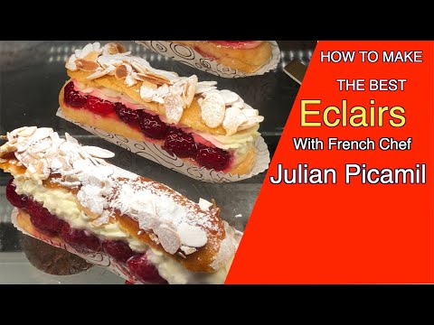 How to make tasty Eclairs, see how French Chef Julien Picamil puts them together.