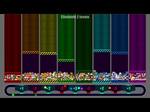 Worldwide Team Competition #6 - Marble Race Countries in Algodoo