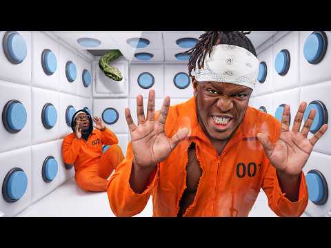 TRAPPED IN A BOX FOR 24 HOURS WITH 100 MYSTERY BUTTONS (ft. Deji)
