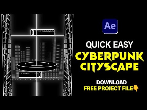 Cyberpunk Cityscape : 3D Building Animation in After Effect @MotionPXL