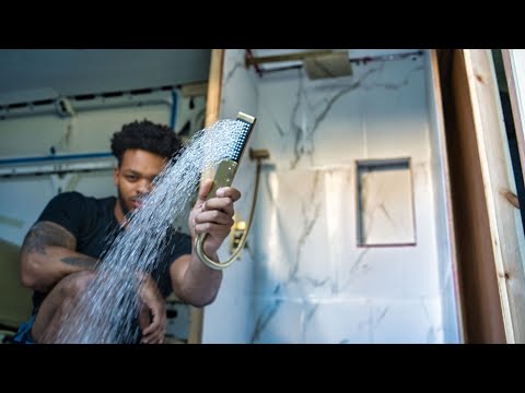 Building a FULL Shower in a VAN (Cargo Van to Tiny Home Conversion) Ep.2