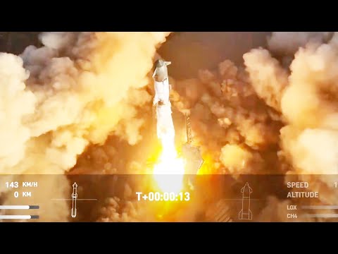 Blastoff! SpaceX launches Starship on Flight 8 — booster caught, ship spins out of control