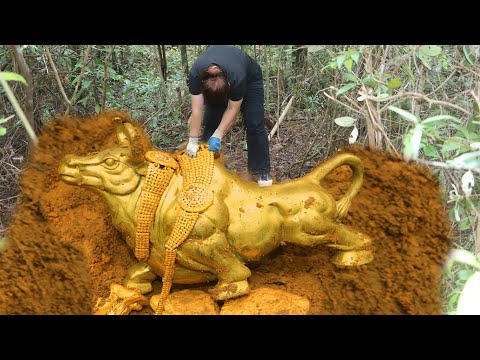 So many gold mines and treasures! In an underground / how to mine gold / treasure hunting