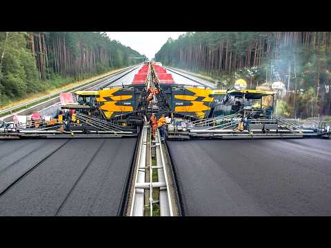 World’s Largest Road-Building Machines for Highway Construction. Road Construction Tech Documentary