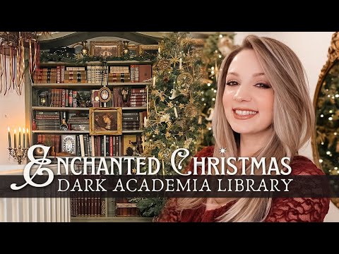 A Magical Dark Academia Christmas Library
