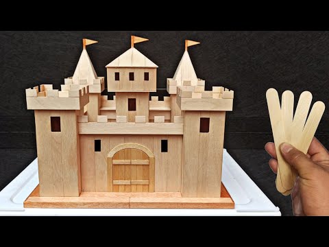 Como hacer un castillo con palitos de helado - Mini castillo