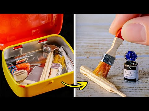 Miniature DIY Projects: Cooking & Repairing with Tiny Tools!