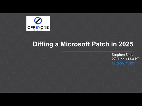 Diffing a Microsoft Patch in 2025