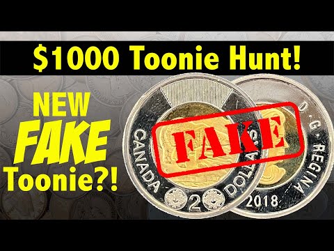 New Fake Toonie in Circulation!! Most Advanced So Far? Or Obvious Fake? $1,000 Toonie Hunt!!