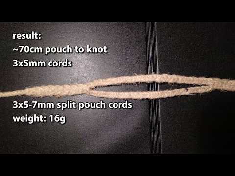How to Make a Split pouch Sling- 3 cord braid
