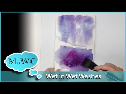 Various Ways to Create Wet in Wet Watercolor Washes