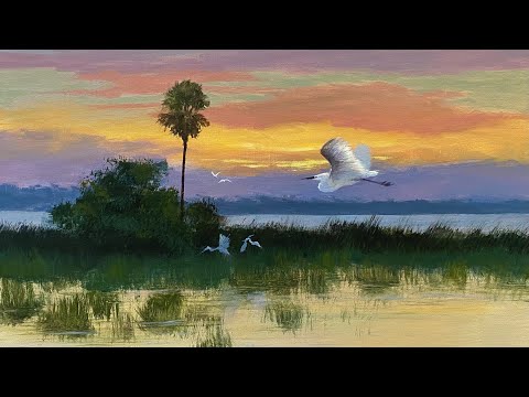 You have to try this acrylic medium!! Acrylic landscape tutorial