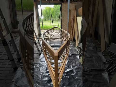 A splash of Danish Oil for the canoe frame 🛶🚀