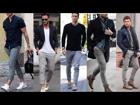 Most Attractive Outfits with Grey pants || Street fashion || Swagger Male
