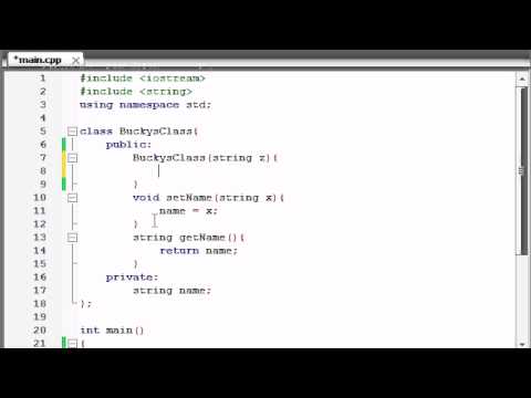 Buckys C++ Programming Tutorials - 14 - Constructors