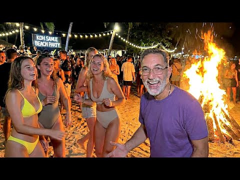 Koh Samui's Wild Beach PARTY is Insane! Fishermans Village
