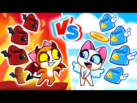 Angel or Demon? 😇😈 Which Kitty Uses the Potty Right? 🚽 Fun Good Habits for Kids