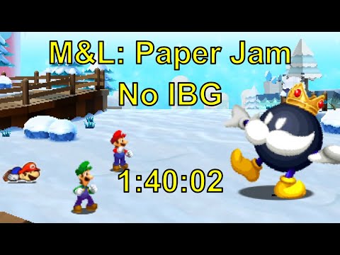 Mario & Luigi: Paper Jam | No IBG speedrun in 1:40:02