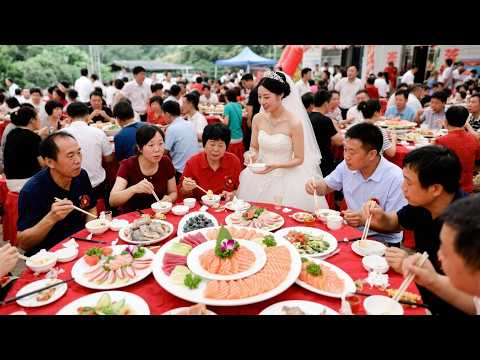 农村大席还得是浙江 副席都2000一桌！各种海鲜刺身！随200 块一盘就吃回本了！【我是忐忑妞】