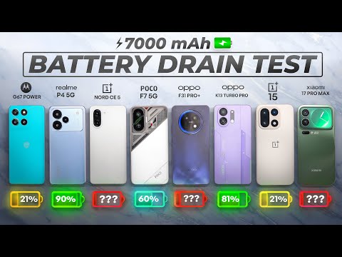 7000 mAh Smartphones Battery Drain Test : Budget to Flagship