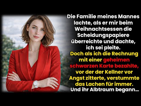 Schwiegereltern lachten, als mein Mann mich zu Weihnachten verließ – der Kellner sah meine Karte…