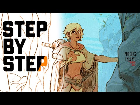 Sketch to Final: Fantasy Illustration Process (Procreate & PS)