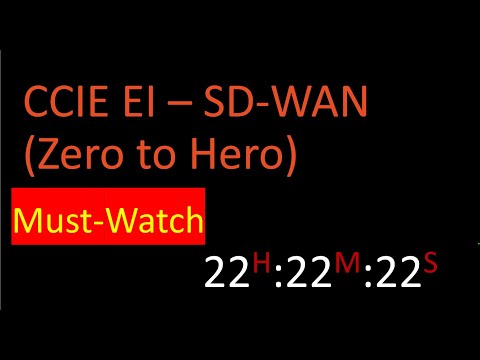 CCIE EI - SD-WAN - Zero to Hero -- Must Watch