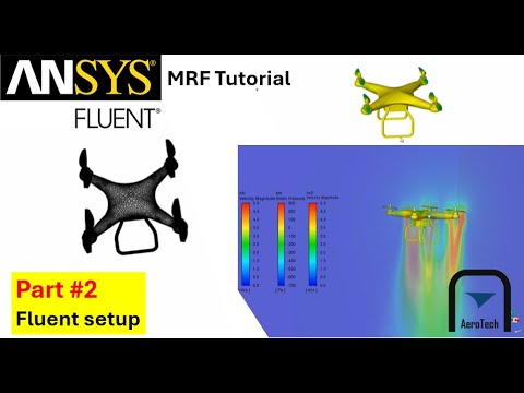 [ANSYS Fluent Tutorial] MRF Part 2 | Simulation of propellers spinning for a quadrotor (v2022R2)