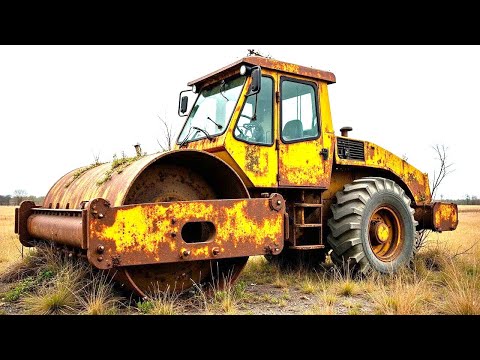 Boy Genius Completely Restores A Giant Steamroller That Was Badly Damaged And Abandoned 30 Years Ago
