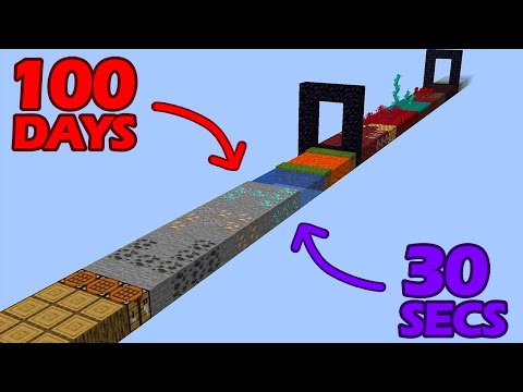 Survival 100 DAYS minecraft in 30 seconds
