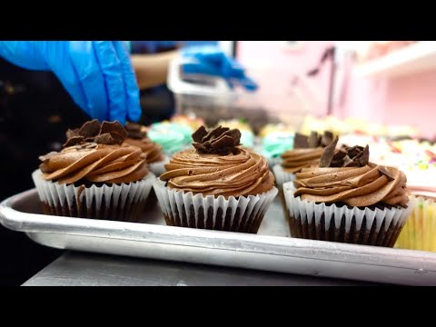 ASMR Bakery Opening Shift | Satisfying Cupcake Video