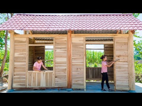 Process of Smoothing Wood Planks, Finishing Exterior Walls, Harvest red artichokes sell | bushcraft
