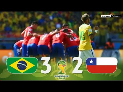 Brasil 1 3 x 2 1 Chile ● 2014 World Cup Goals Highlights Penalties HD720P 60FPS