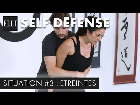 Self-defense: getting out of a hug