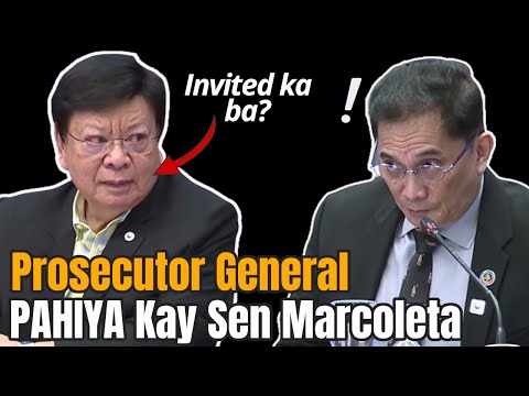 PROSECUTOR GENERAL PAHIYA KAY SEN MARCOLETA SA SENATE BLUE RIBBON HEARING SA FLOOD CONTROL