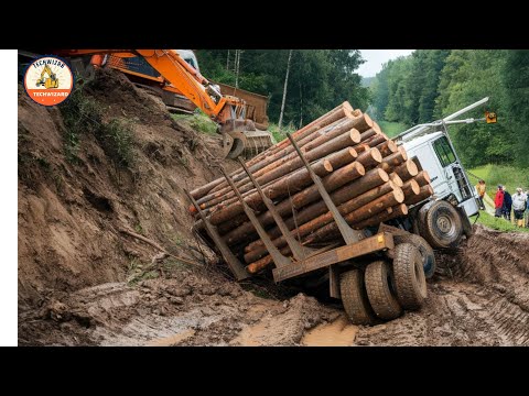 Unbelievable Dangerous Mistakes Truck and Heavy Equipment Drivers Make That Will Shock You #100