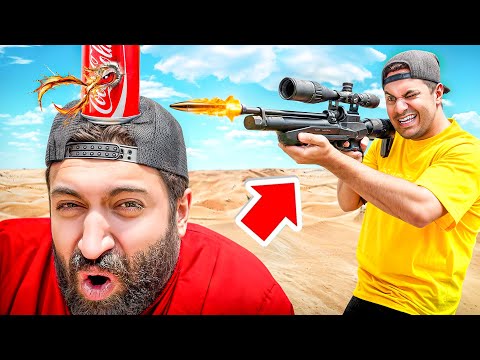 گلوله تفنگ از چندتا چیز رد میشه ☄️💥😲