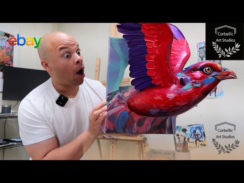 Give Me 5 Minutes and I Show You How to Paint Red Robin Bird (Selling on eBay)